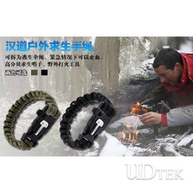 Handao outdoor survival rope bracelet gear with fire starter UD06014